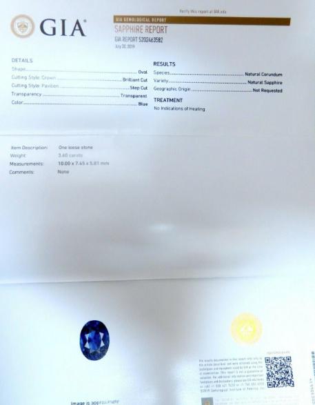 GIA Certified 7.81ct Natural Royal Blue Sapphire Diamond Earrings 14kt 12642