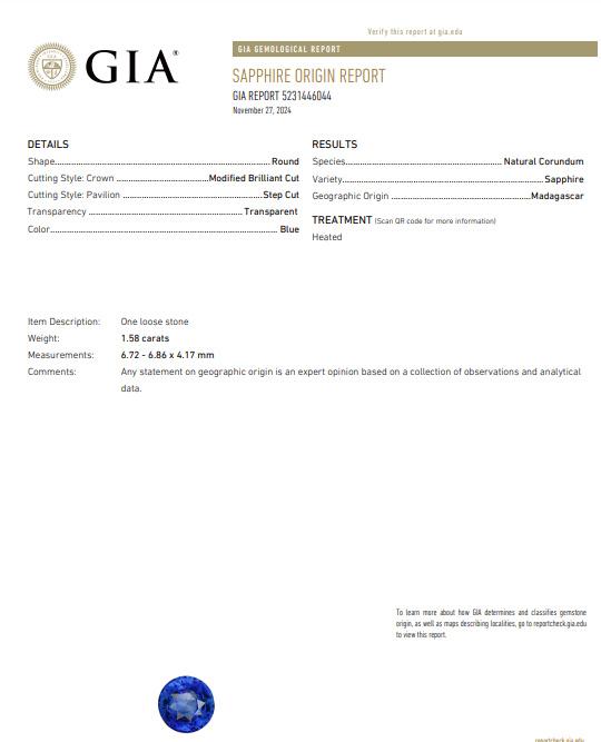 GIA Certified 3.16ct Natural Blue Sapphire Diamonds ring 14kt 10271