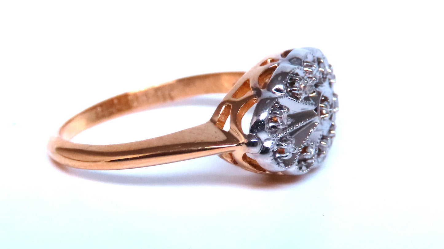 .04ct Restored European Vintage Ring 14kt Gold 41147