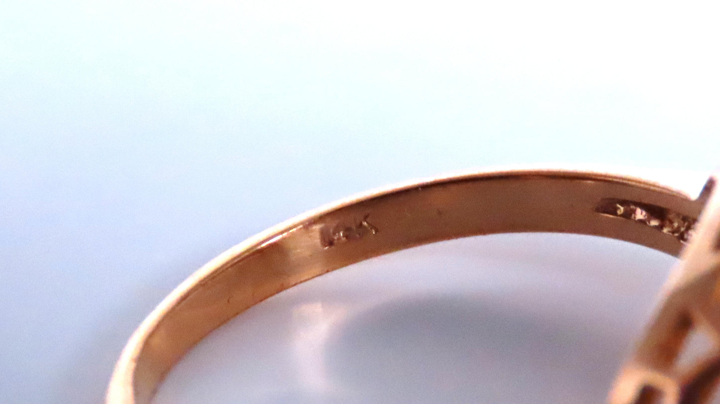 .04ct Restored European Vintage Ring 14kt Gold 41147