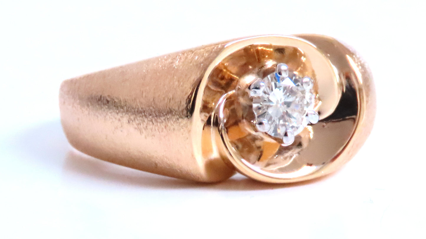 .45ct natural diamond Mens Bright Swirl Ring 14kt Gold 21441