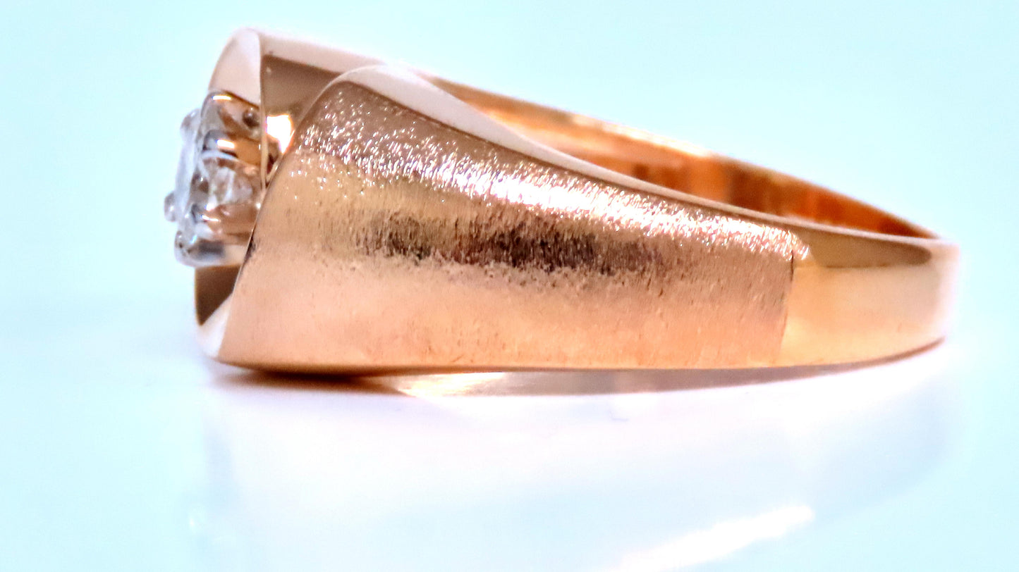 .45ct natural diamond Mens Bright Swirl Ring 14kt Gold 21441