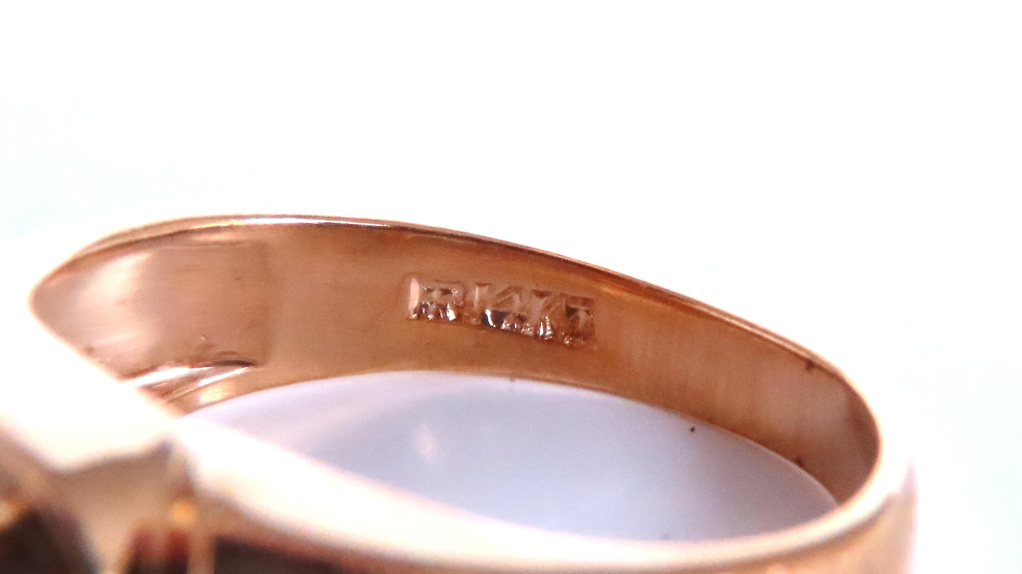 .45ct natural diamond Mens Bright Swirl Ring 14kt Gold 21441
