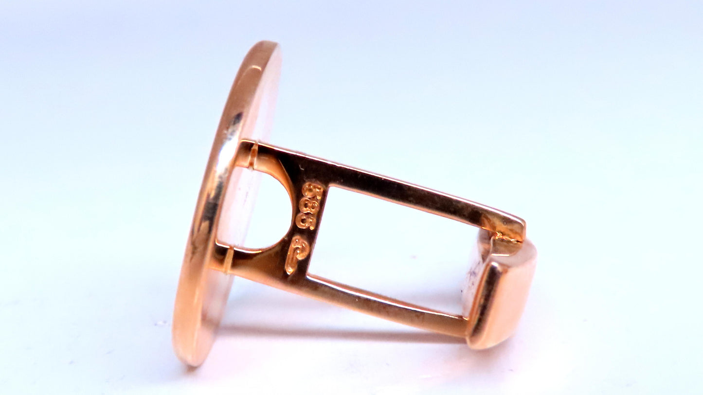 Solid Button Gold Cufflinks 14kt gold 12477**