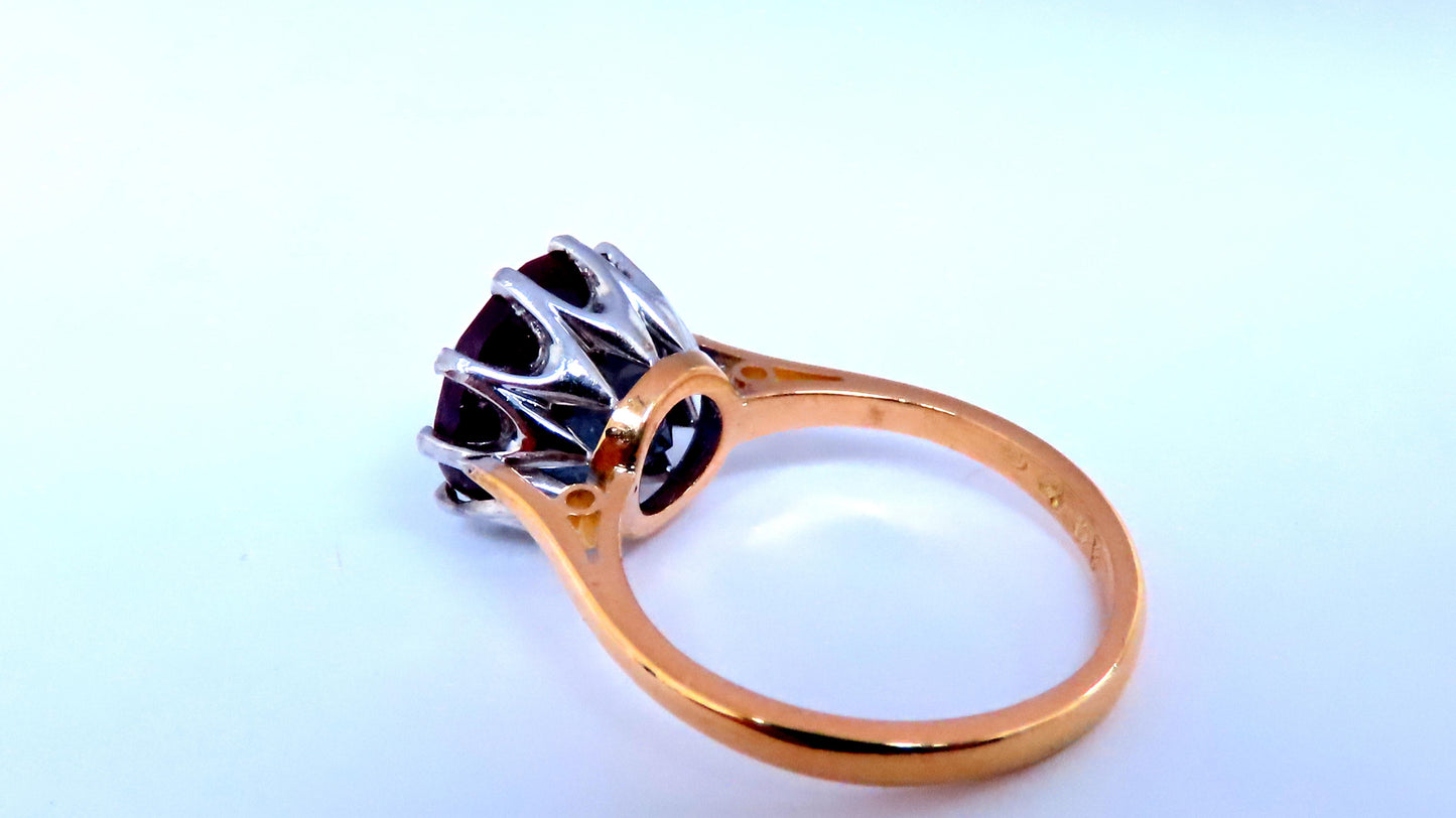 GIA Certified Lab 6.03ct Alexandrite Ring 18kt Color Change 12647