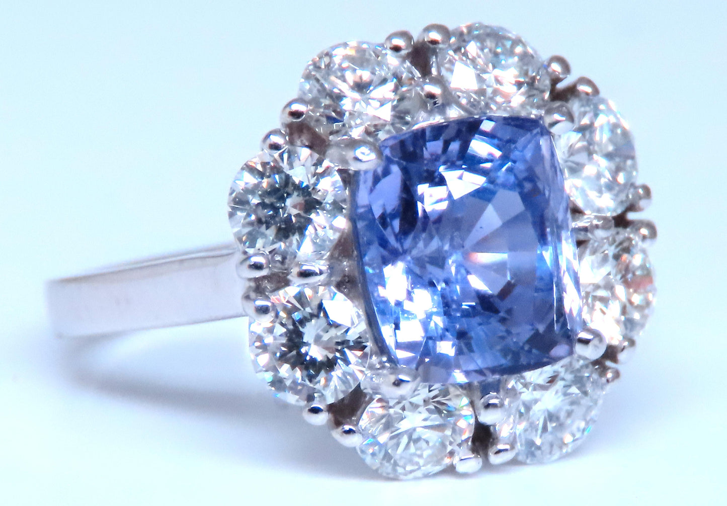GIA Certified 3.30ct Natural Color Change Sapphire Diamonds Ring 18kt Gold 85442