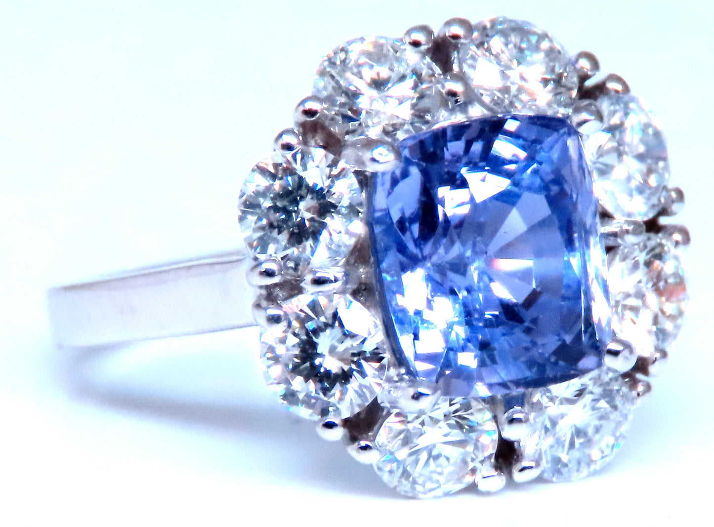 GIA Certified 3.30ct Natural Color Change Sapphire Diamonds Ring 18kt Gold 85442