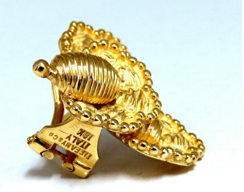 Authentic Tiffany & Co. Three-Tiered Floral Cluster Clip Earrings 18kt 14544**