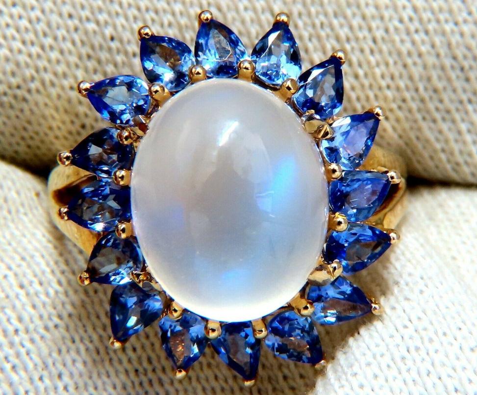 10ct. Natural Moonstone Tanzanite Ring 14kt 41045**