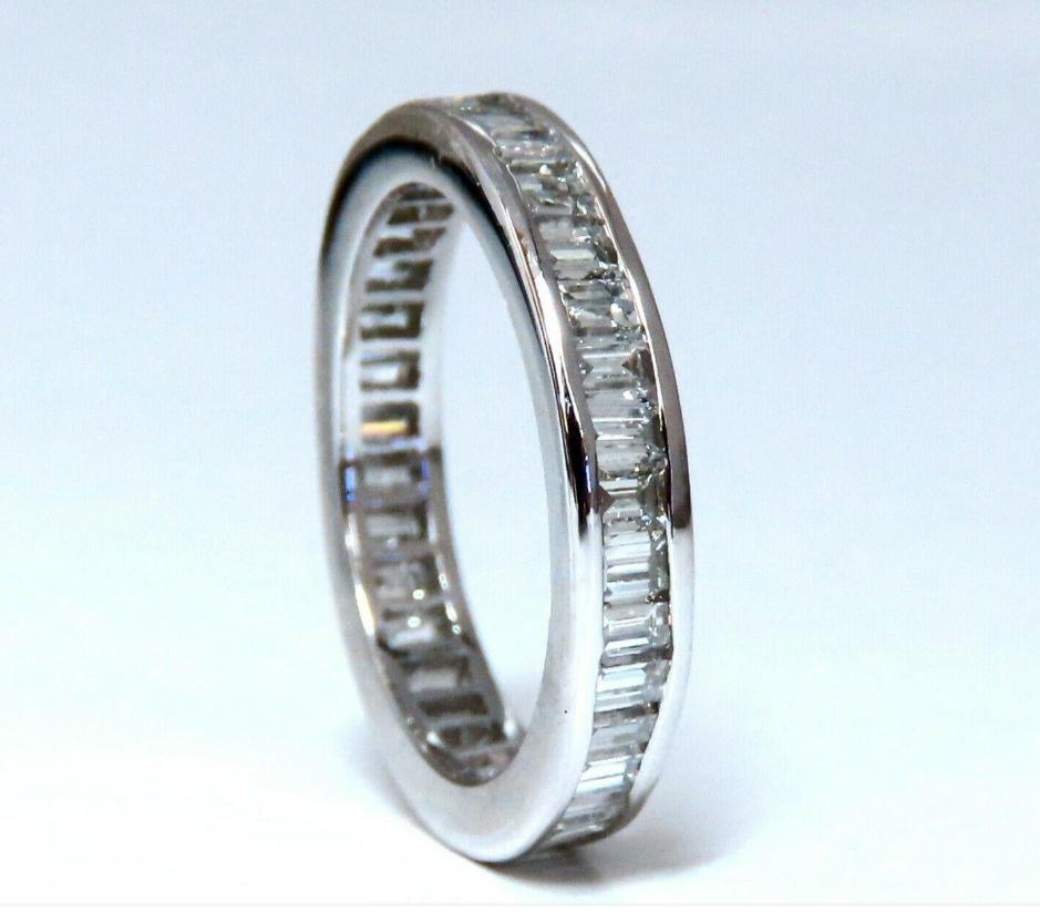 1.80 Carat Natural Baguette Diamonds Eternity Ring 14 Karat Band 41174**
