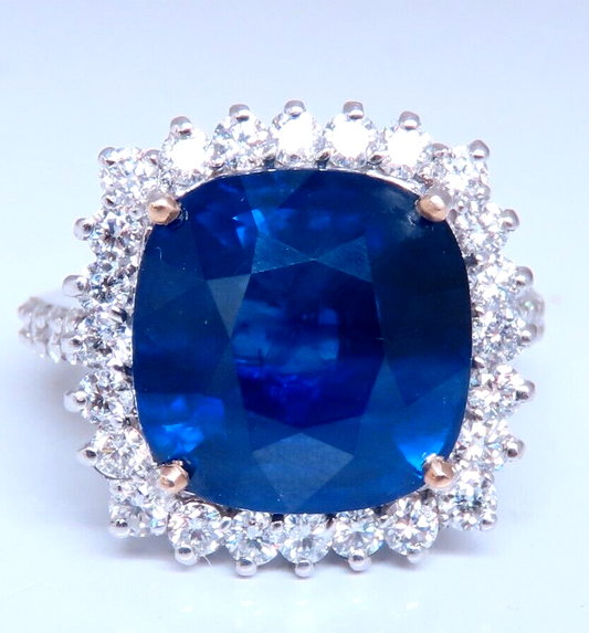 Natural Sapphire Diamonds Ring 15.94ct 18kt. GIA Certified