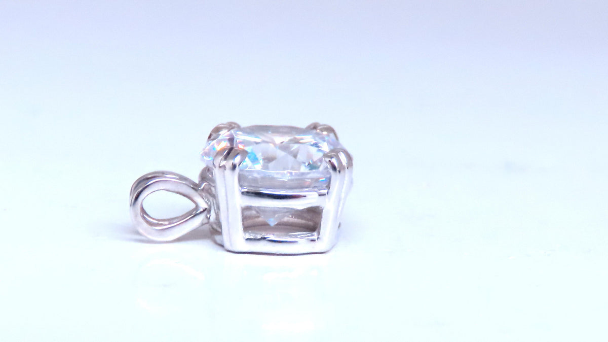 9mm CZ Solitaire Pendant 14kt 65115 *v