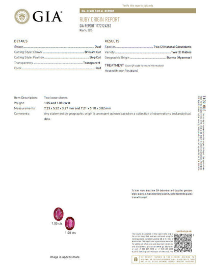 GIA Certified 4.94ct natural vivid red ruby diamonds ring 18kt