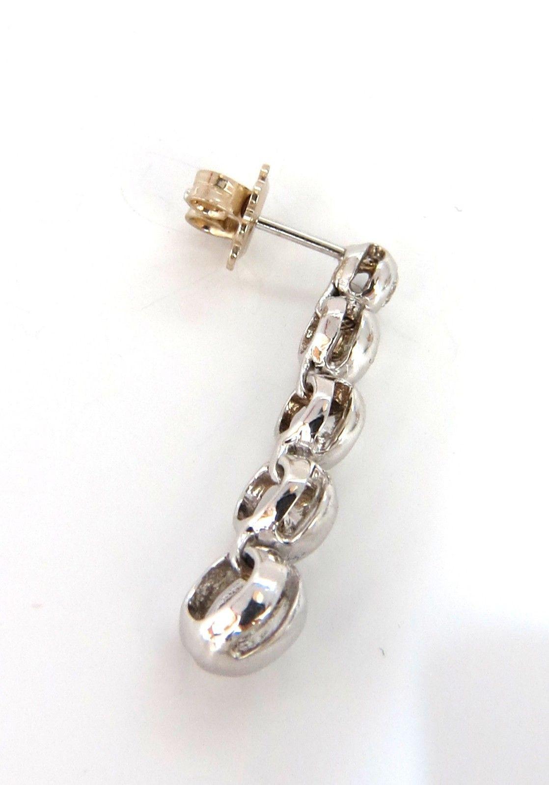 2.04ct Five Tier Diamond Dangle Earrings 14kt Gold G/VS Ref 12311