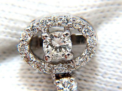 10.90CT NATURAL ZIRCON DIAMONDS DANGLE DROP EARRINGS 14KT