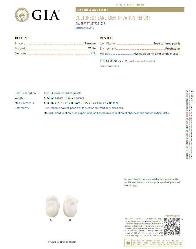 GIA Certified 30mm Baroque Pearls Catseye Ocotopus diamond dangle earrings