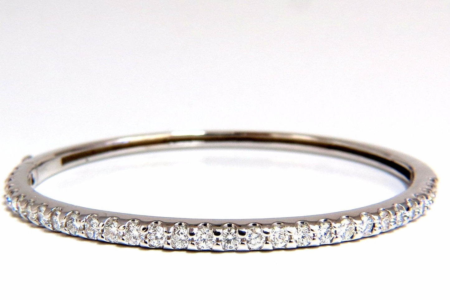 2.48ct natural round diamonds bangle bracelet g/vs common prong 14kt