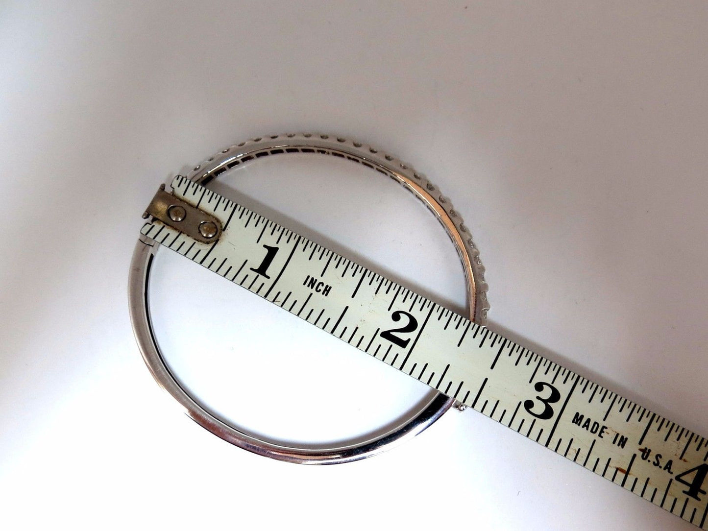 2.48ct natural round diamonds bangle bracelet g/vs common prong 14kt