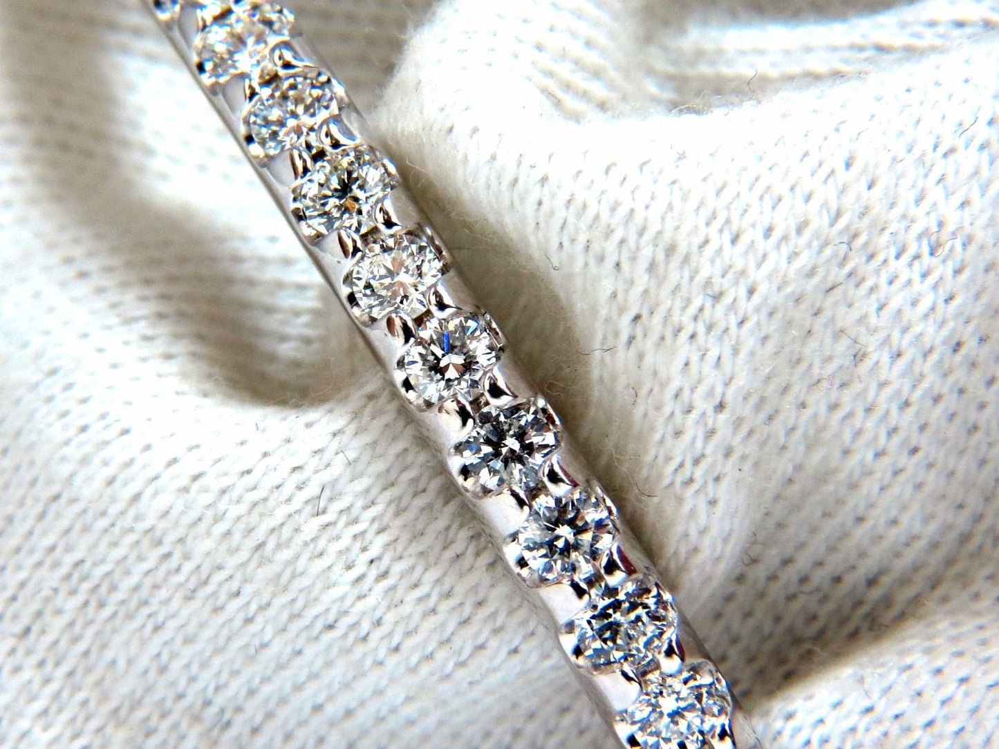 2.48ct natural round diamonds bangle bracelet g/vs common prong 14kt