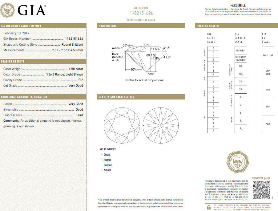 GIA Certified 3.08ct. Fancy light brown round cut diamond ring 14kt