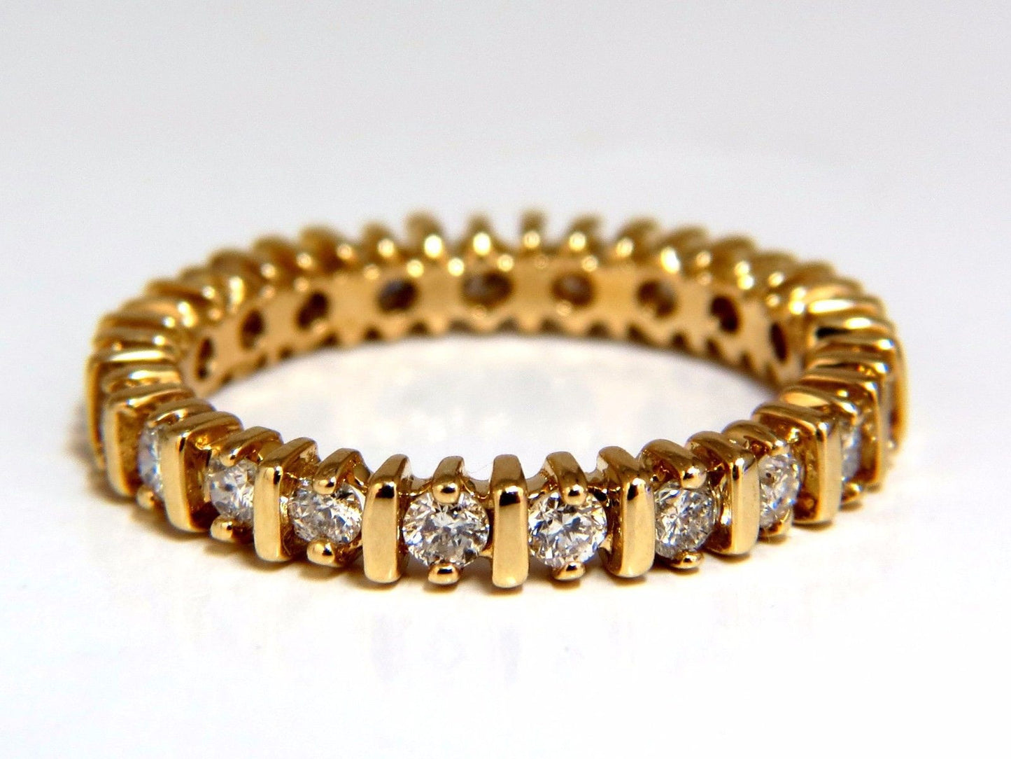 .80ct Natural Round Diamonds Eternity Ring 14kt