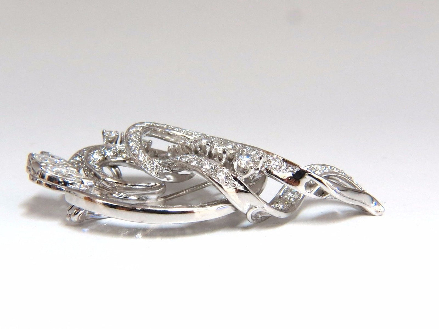 8.00ct diamonds platinum art deco brooch