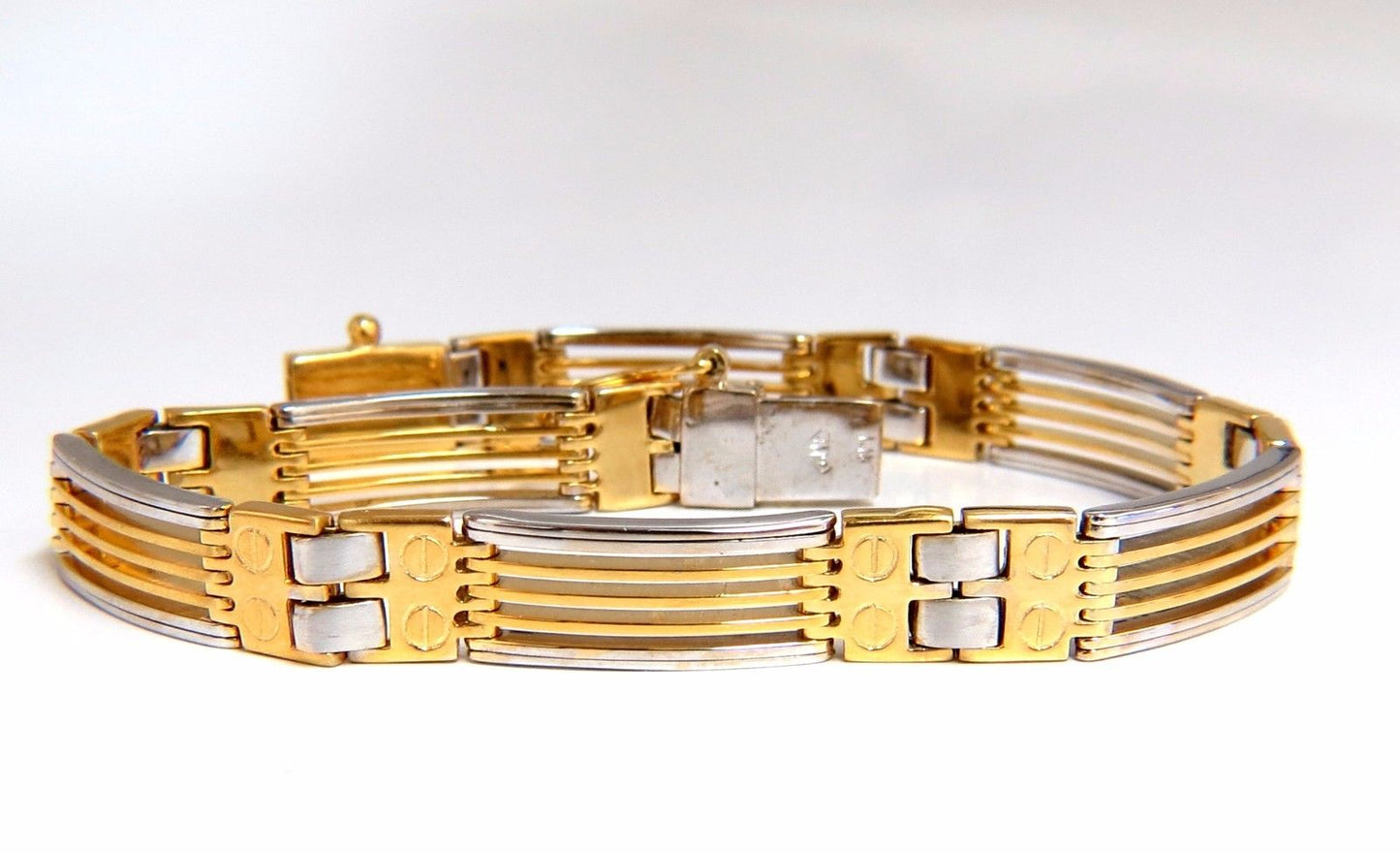 14kt. Grill & Screw Mens Bracelet