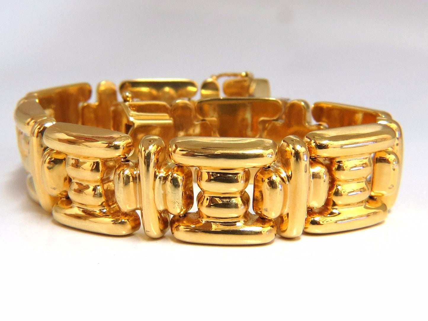 14kt. Greek Icon Link Bracelet 33 Gram