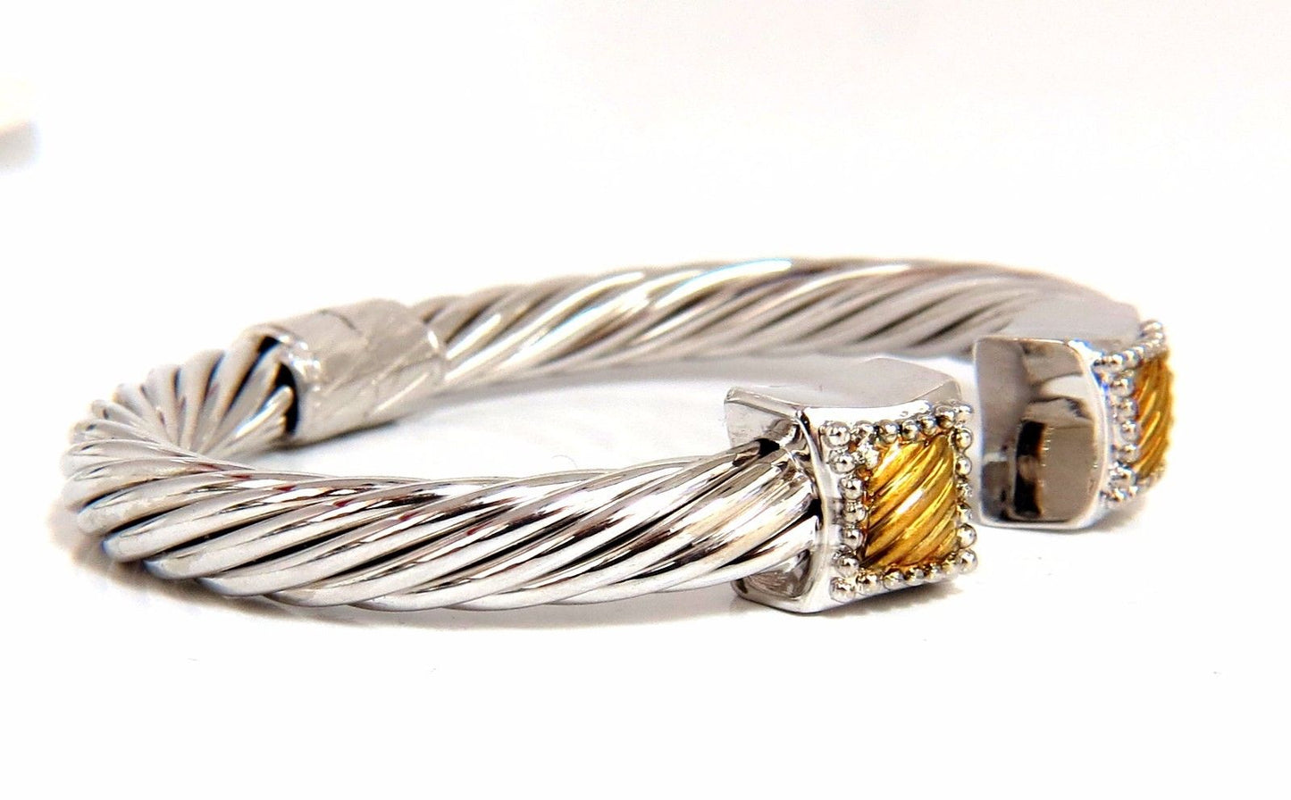 .26ct Diamonds Earrings, Bangle Set 14kt & Silver