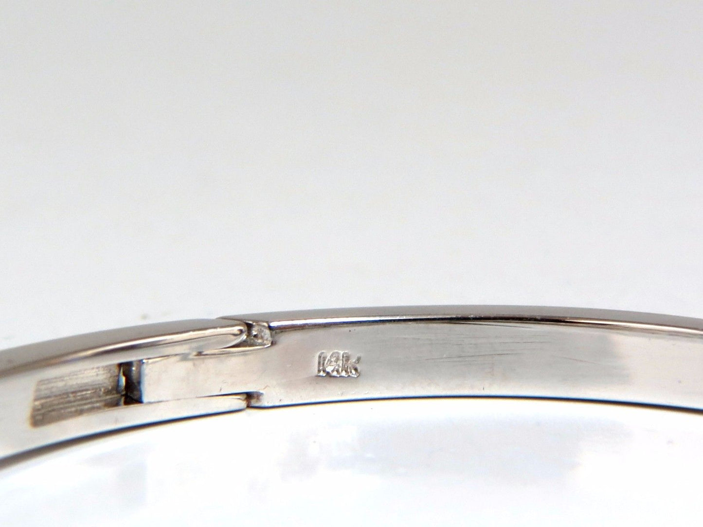1.30ct natural round diamonds bangle bracelet g/vs channel 14kt