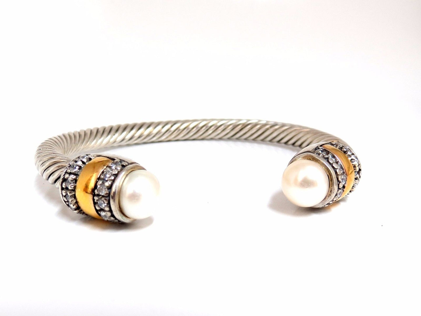 14kt. gold & silver Bangle / Earrings Suite