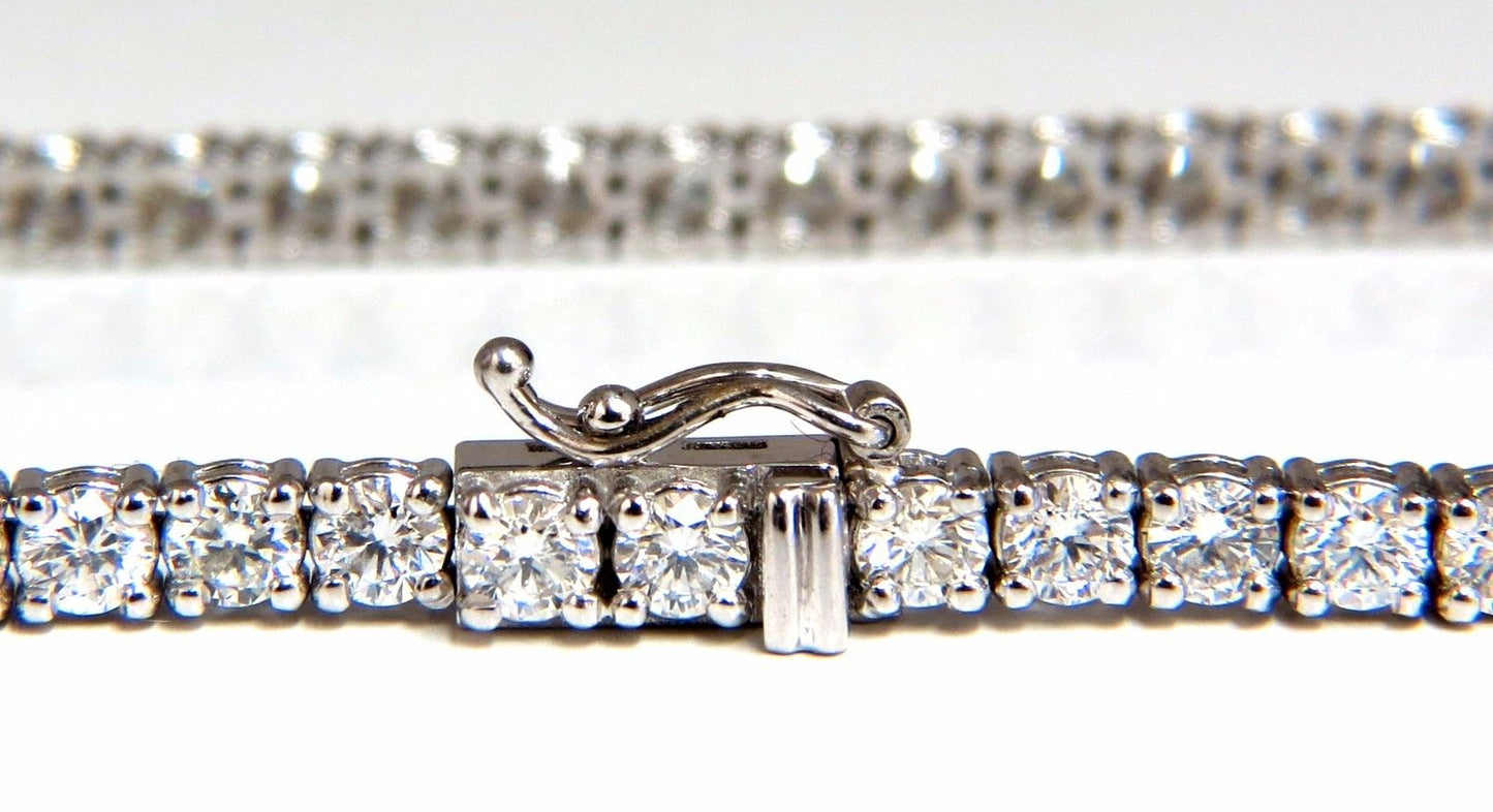 5.18ct Natural diamonds Tennis Bracelet 14kt G/Vs 7 inch 54 count