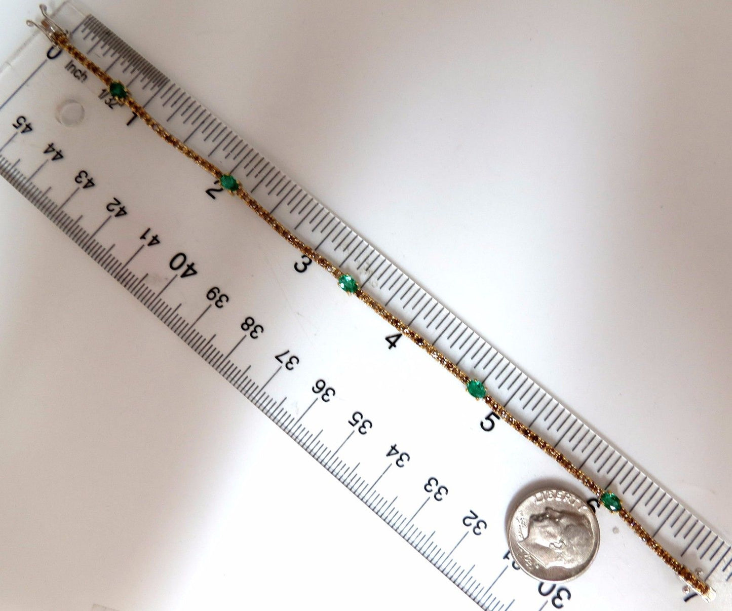 3.00ct green natural emeralds fancy color diamonds tennis bracelet 14k