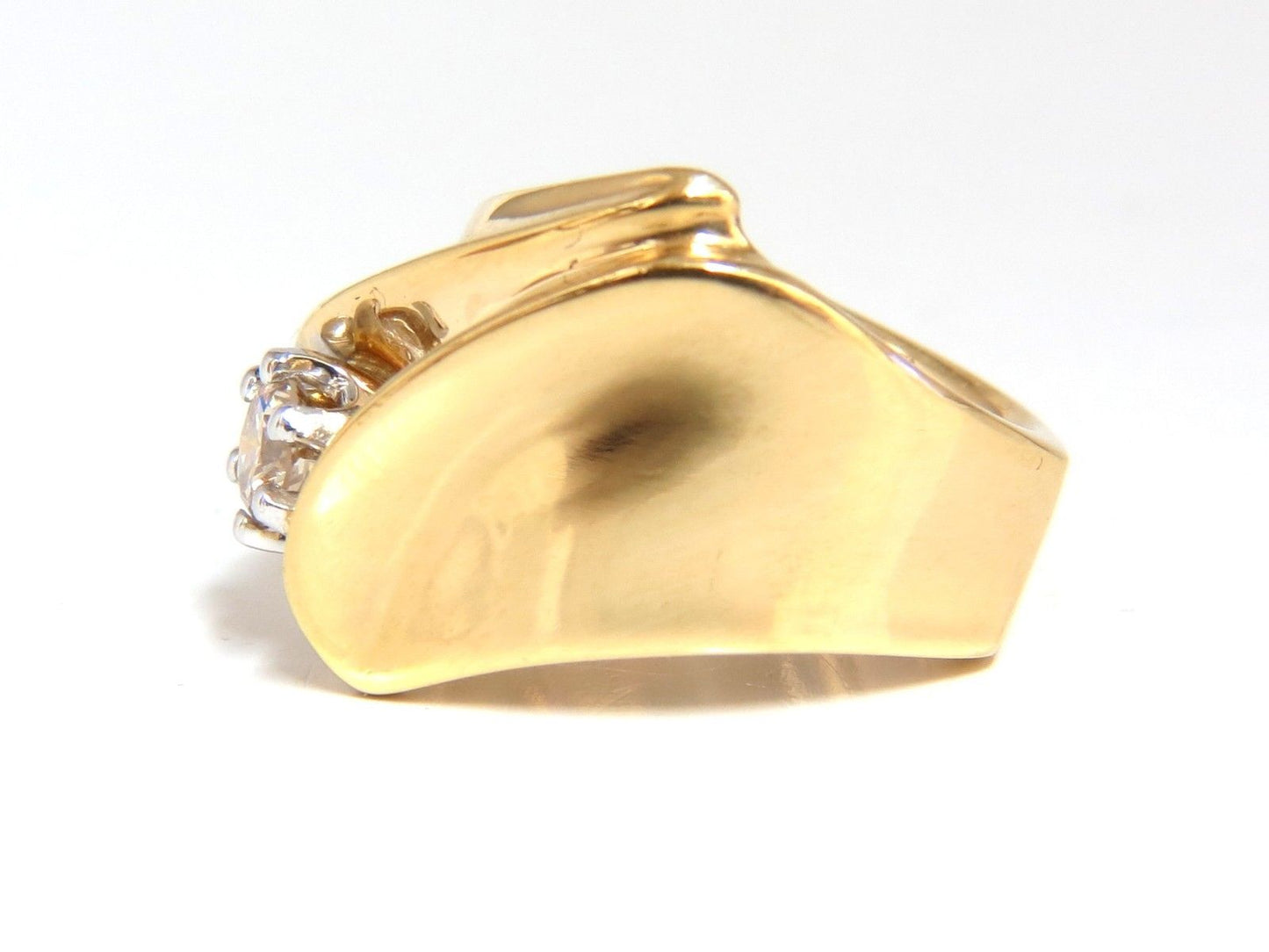 .53ct Natural Fancy Light Brown Diamond ring 14kt Bypass Deco