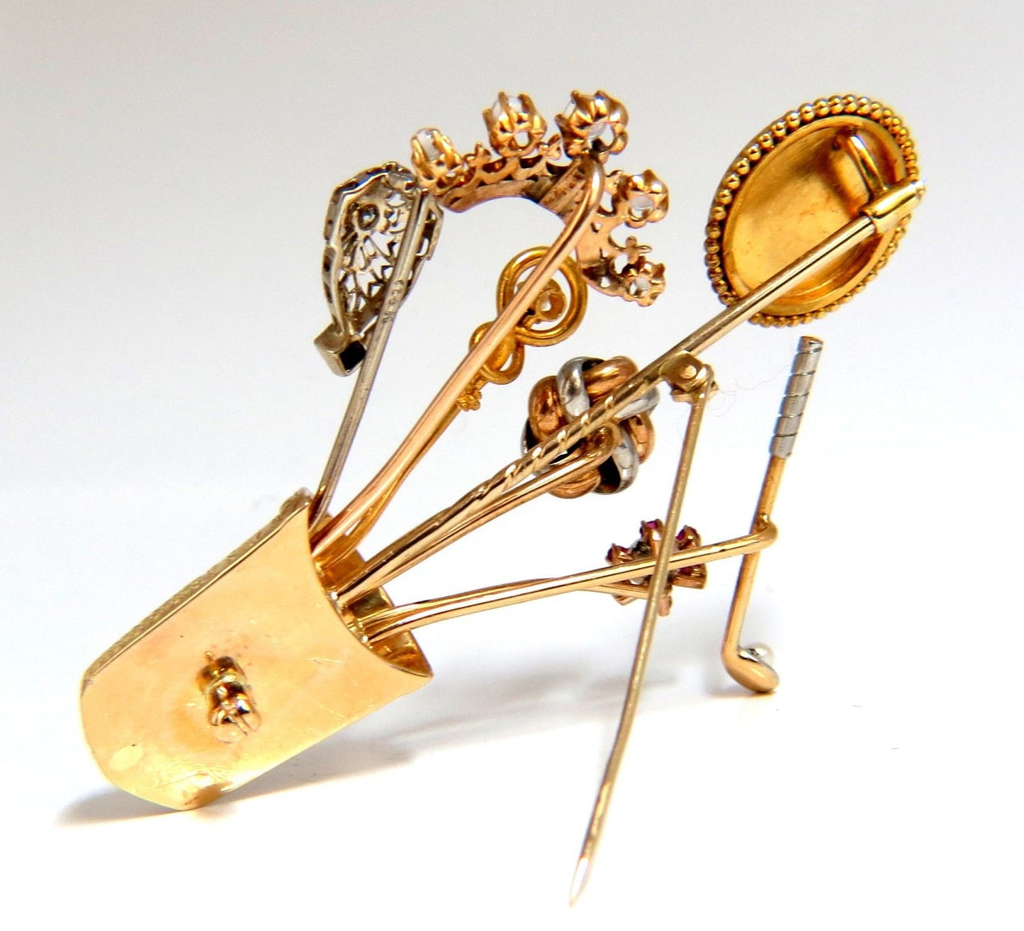 14kt Vintage Seamstress Thimble collection Pin