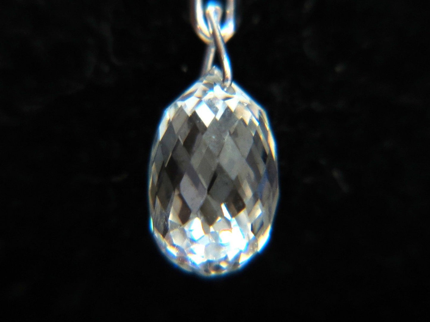 1.64ct Natural Briolette Diamonds Dangle Earrings 14kt