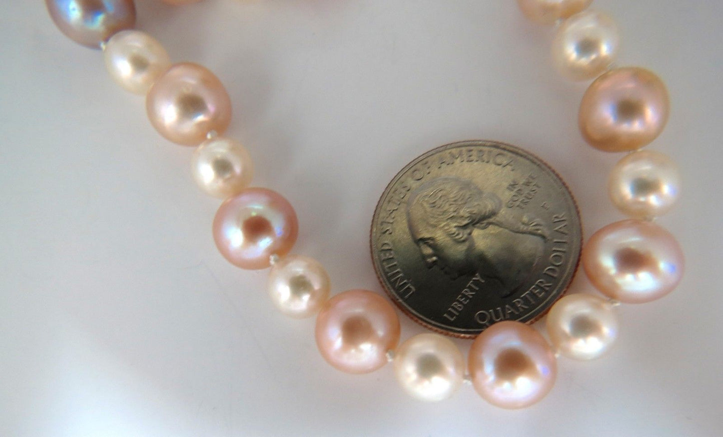 9.7mm Natural Akoya & Freshwater Endless Necklace 30inch