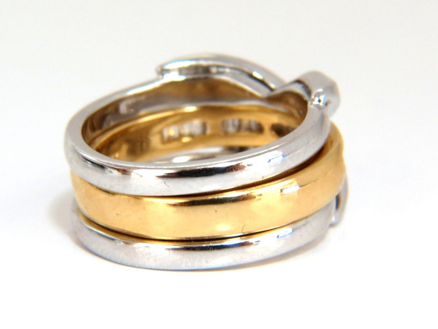 1.00ct Band & Insert Diamonds X Ring 14kt