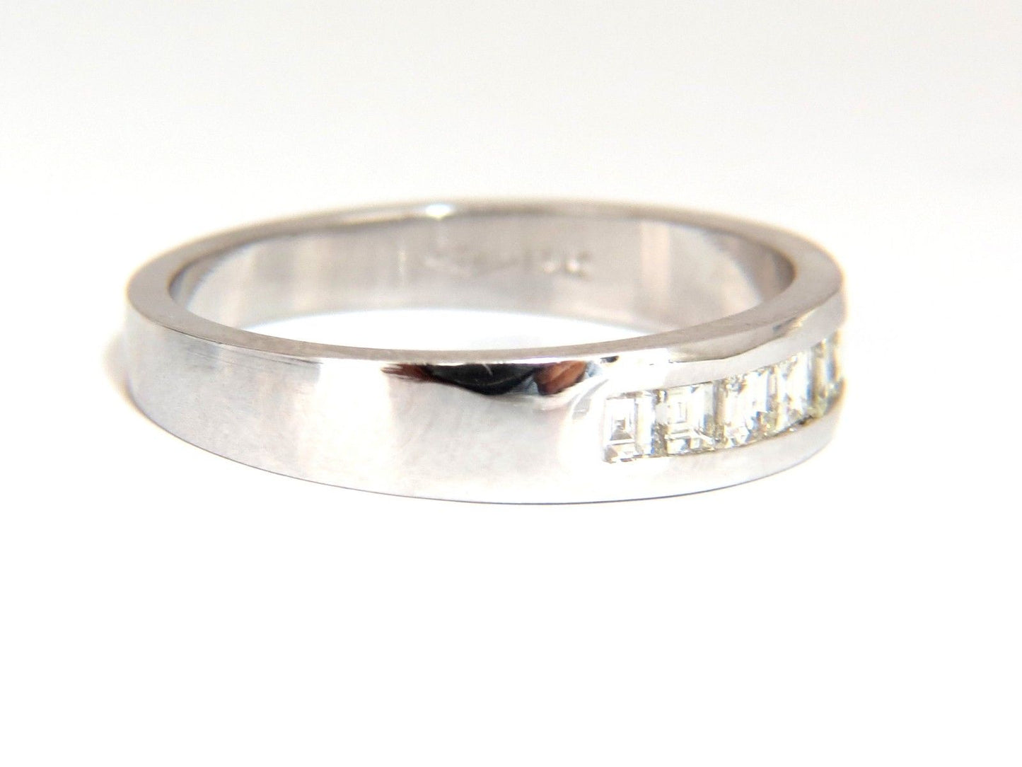 .60ct Natural Princess Diamond Band Ring 14kt channel row
