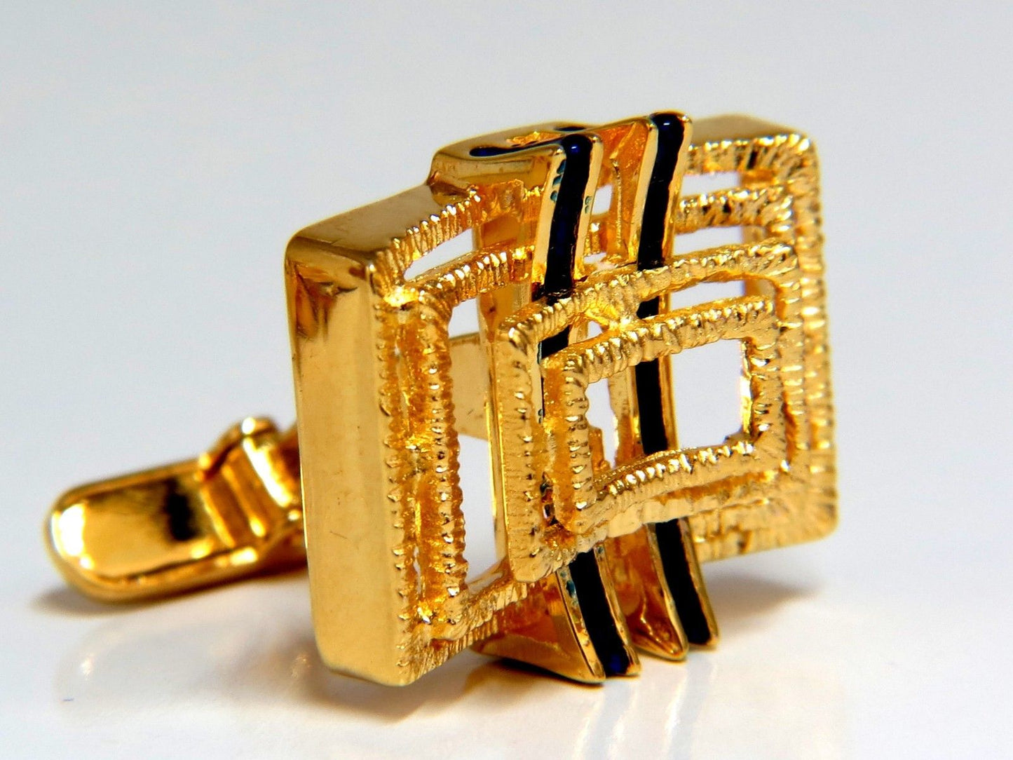 18kt Inlay Enamel Elite cufflinks