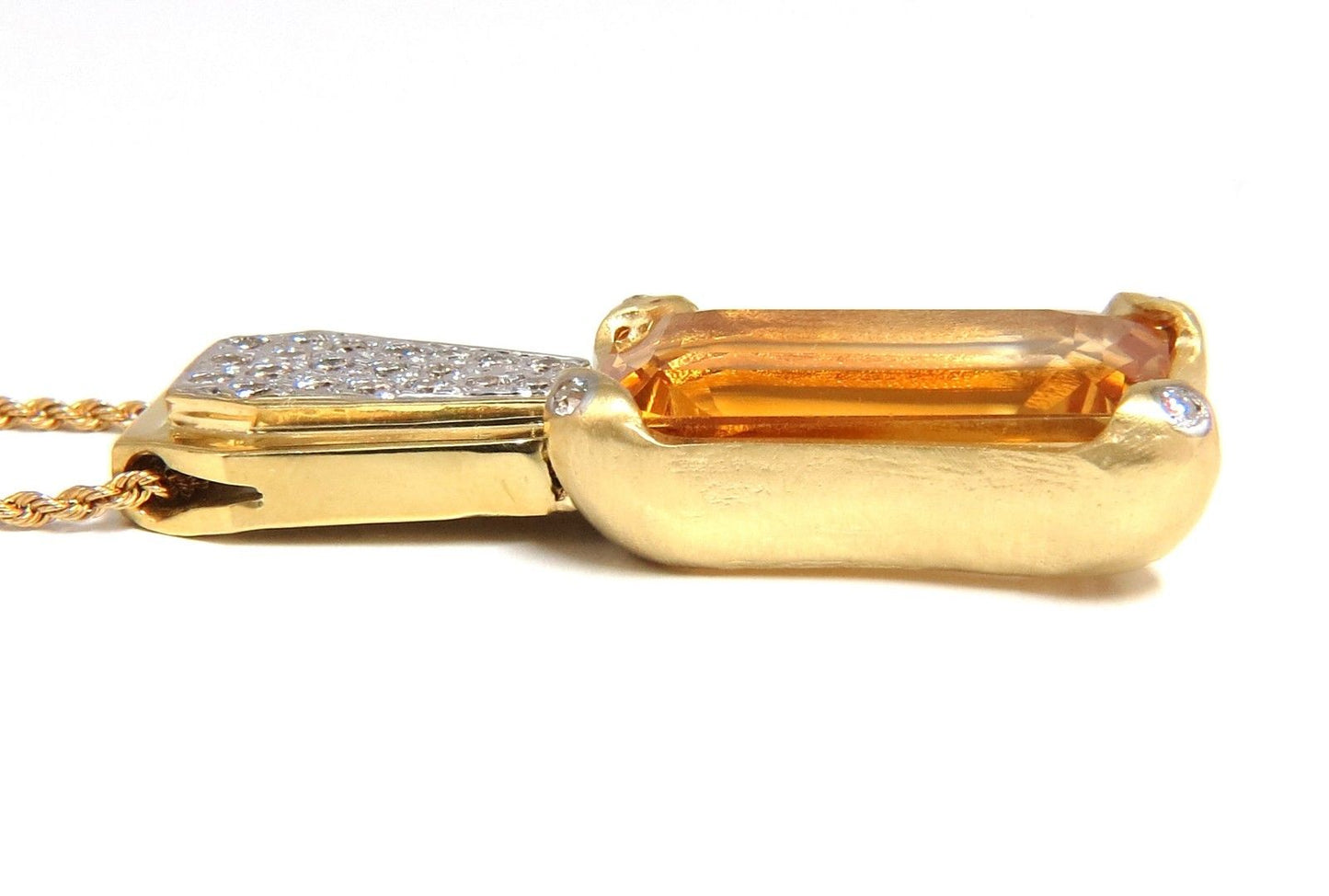 20.50ct natural citrine necklace 14kt