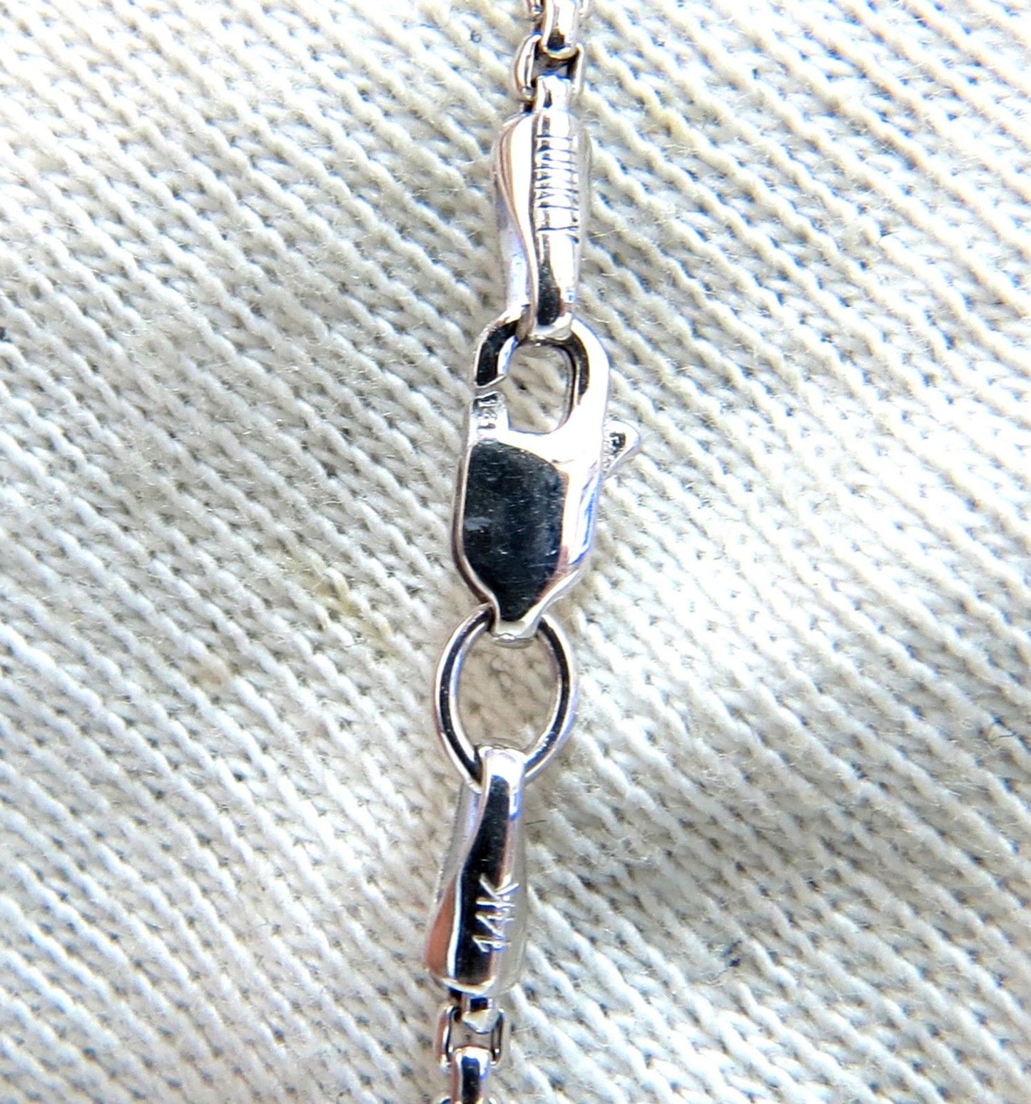 .50ct Open Heart Rounds & Baguettes Diamond Necklace 14 karat