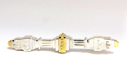 Designer Esti Frederica Silver & 14 Krat Gold Mod Goth Pin