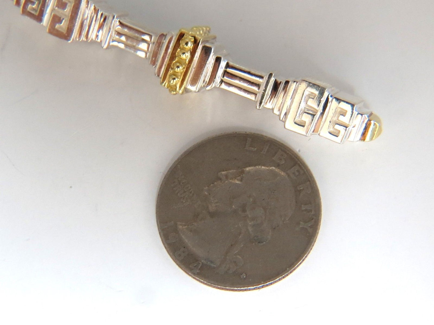Designer Esti Frederica Silver & 14 Krat Gold Mod Goth Pin