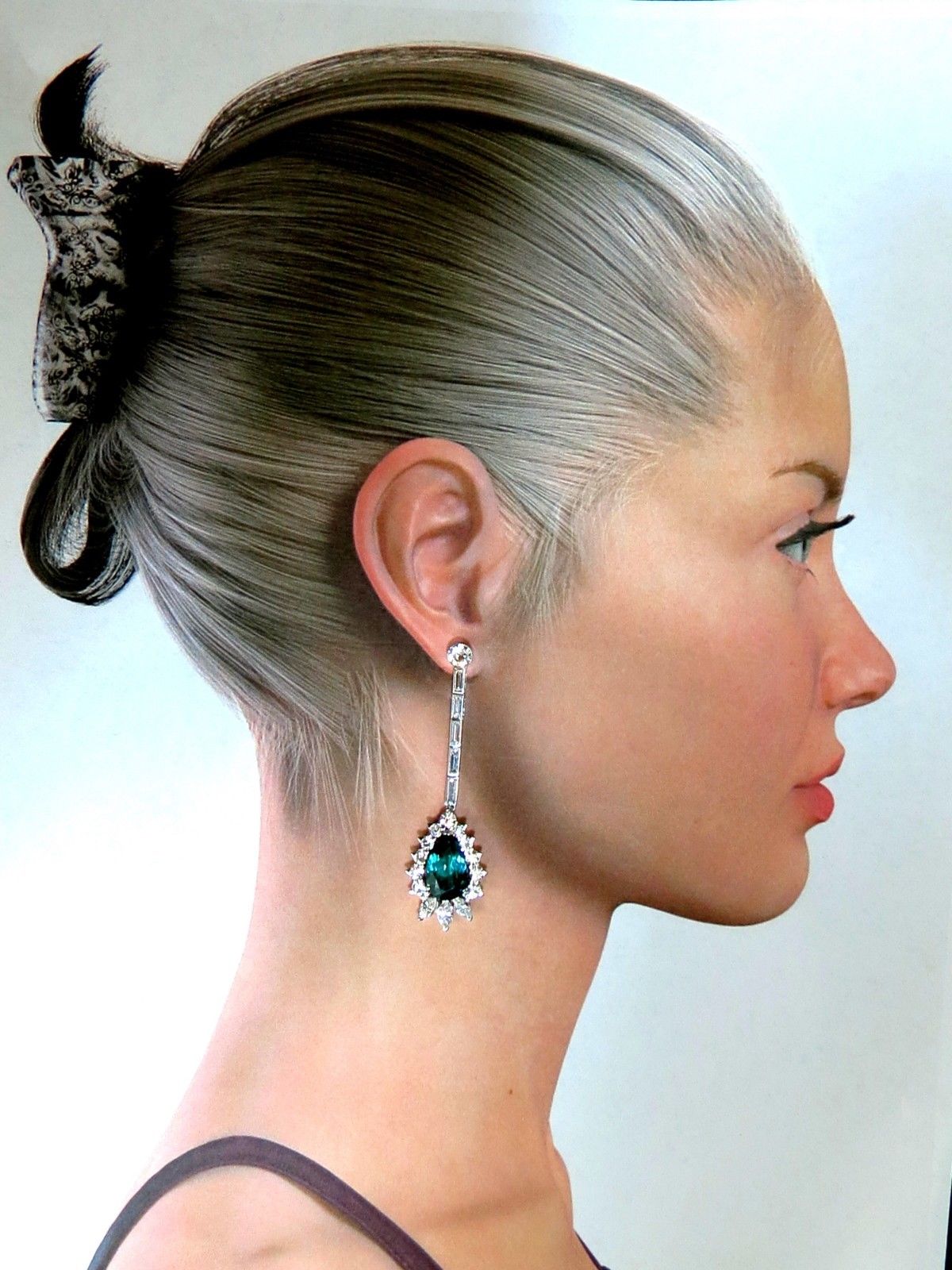 GIA Certified 12.53ct Natural Tourmaline Diamonds Dangle Earrings 18 Karat