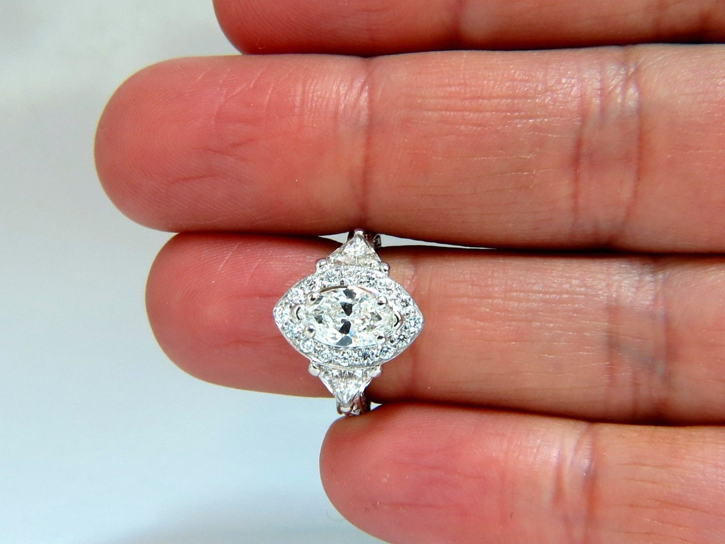 2.51ct Marquise Halo Diamond Ring 14 Karat