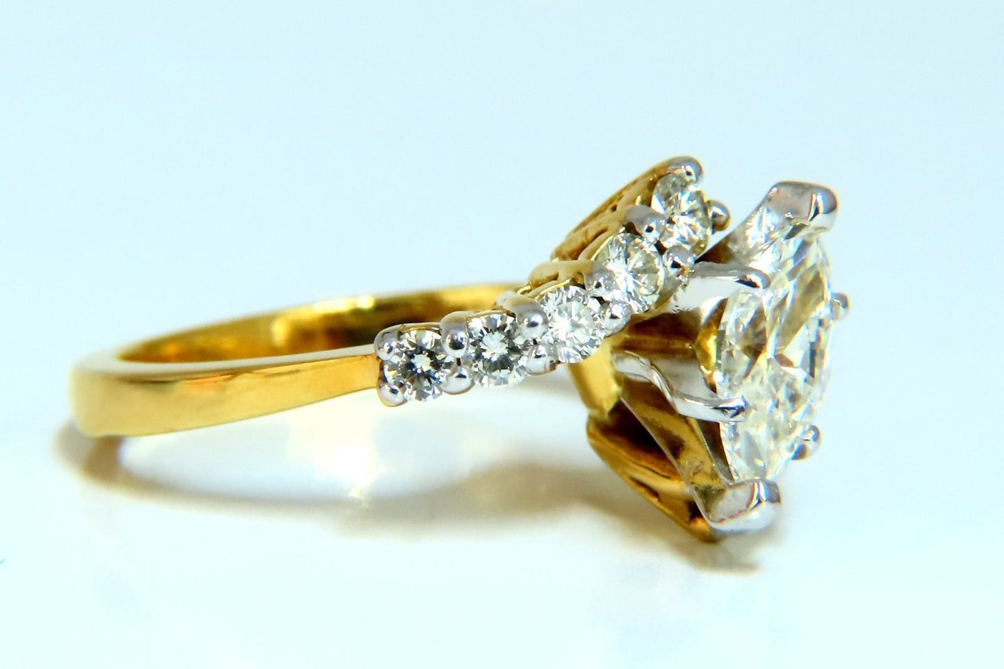 GIA Certified .77ct Marquise Shape diamond ring 14 Karat