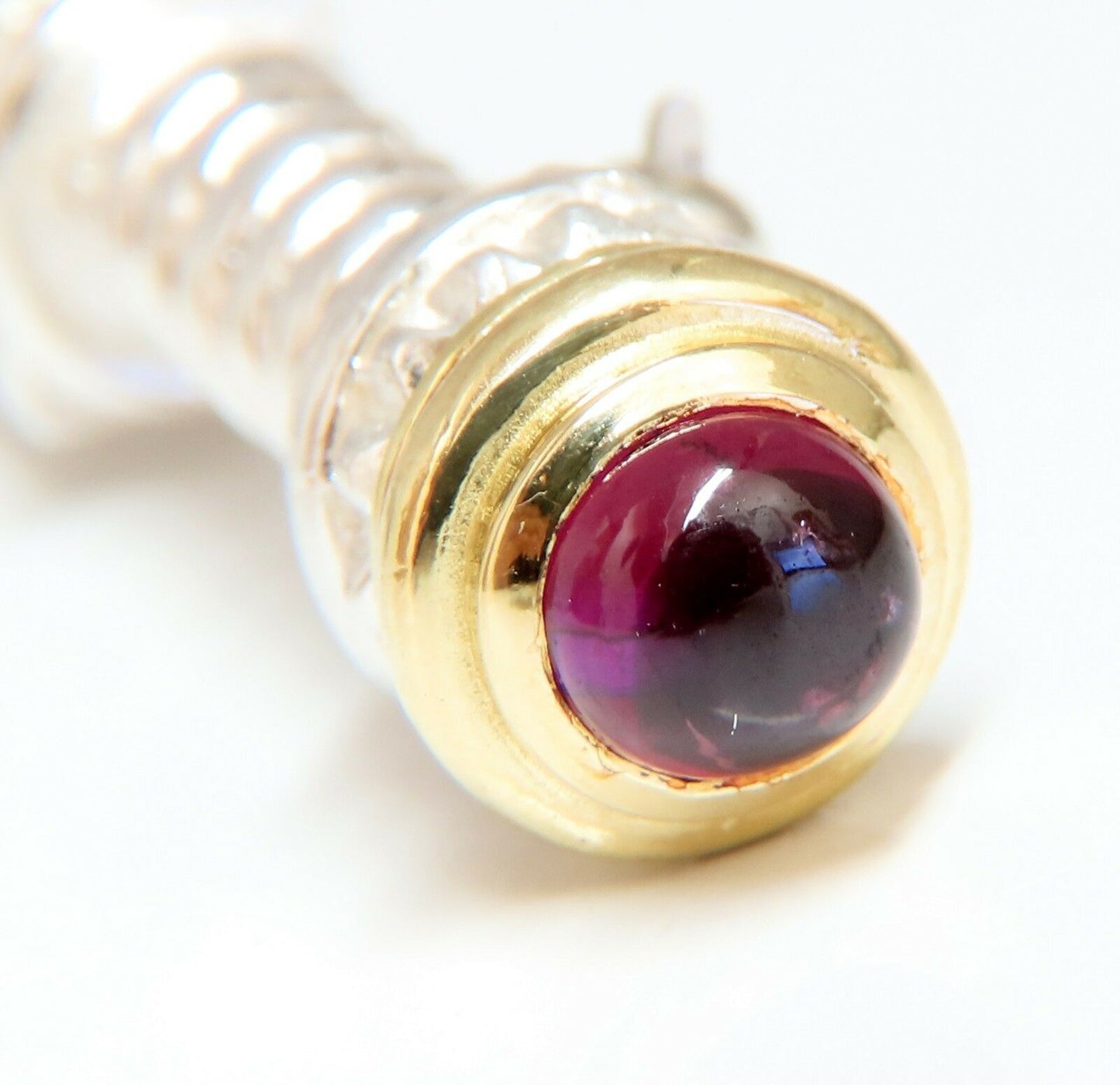 Designer Esti Frederica Silver & 18 Karat Gold Mod Goth Pin Tourmaline
