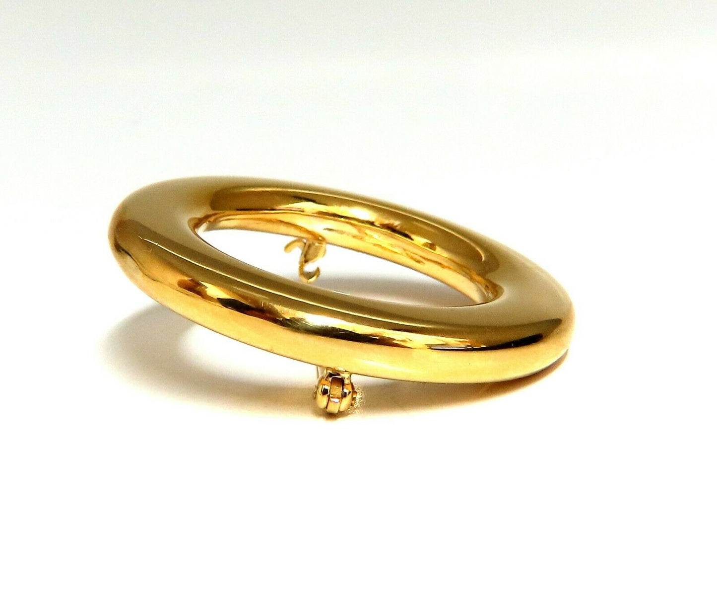High Shine Circular Gold Pin 14 Karat
