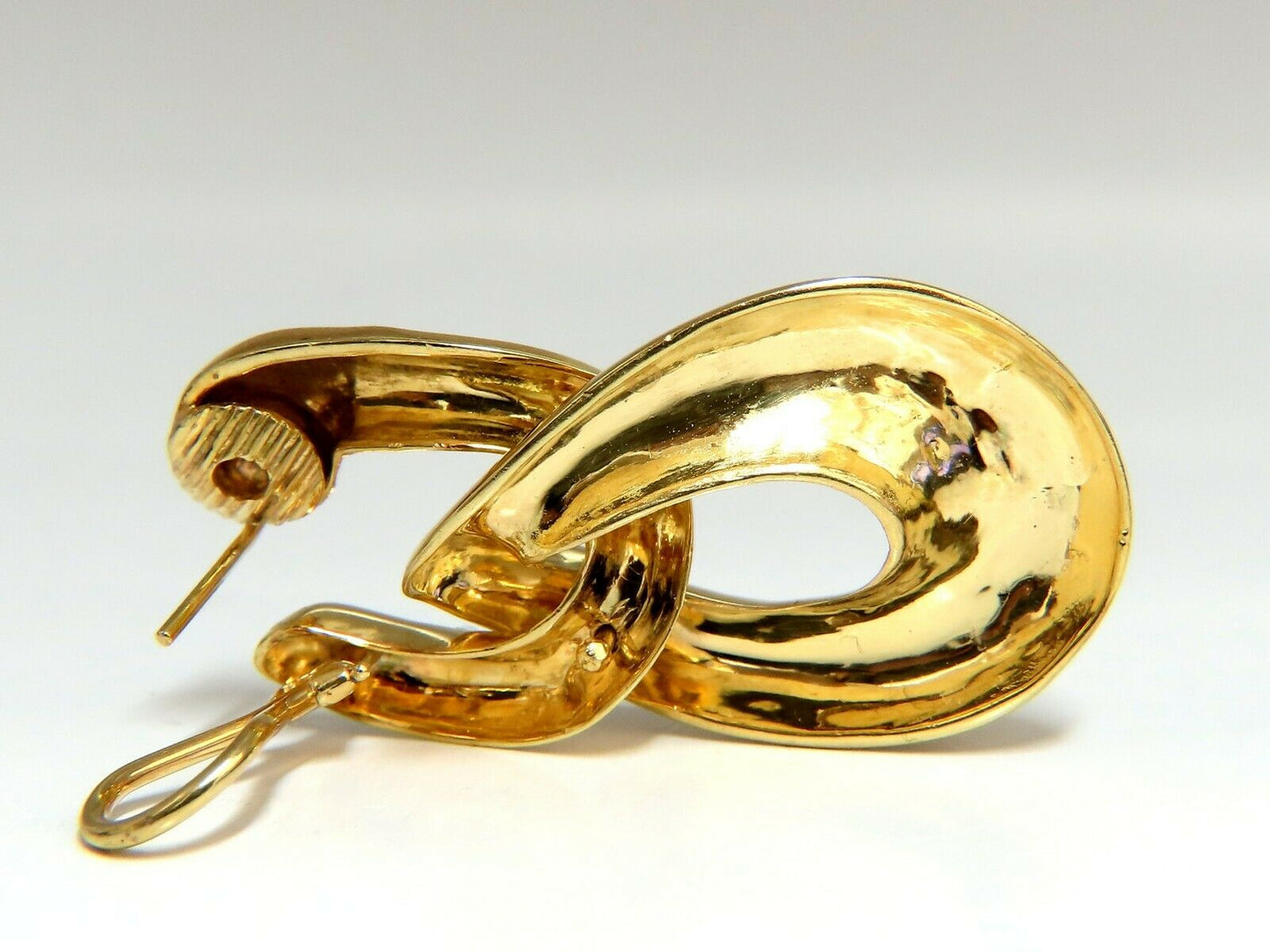 Hinge Dangle Lobe Wrap Left / Right Dangle Earrings 18 Karat